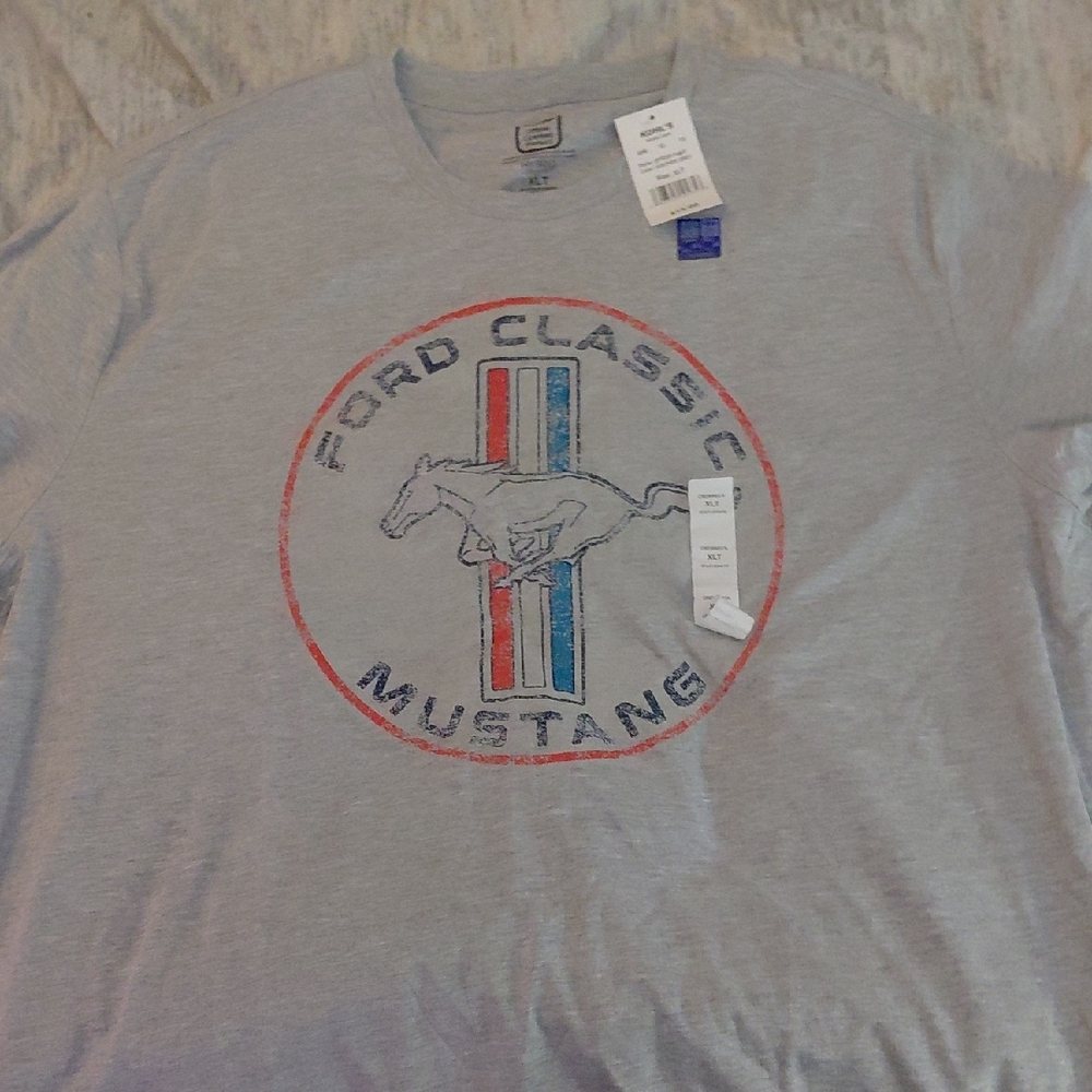Ford Mustang Logo Gray Tee